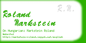 roland markstein business card